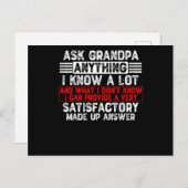 Frag Opa Alles Postkarte (Vorne/Hinten)