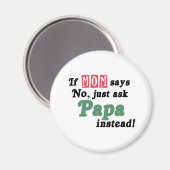 Frag Papa Magnet (Vorderseite/Rückseite)