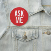 Frag| Rotes Volunteers-Abzeichen Namensschild (Beispiel)