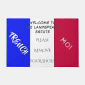 Frag, Schuhe mit französischer Flagge zu entfernen Fußmatte (Vorderseite)