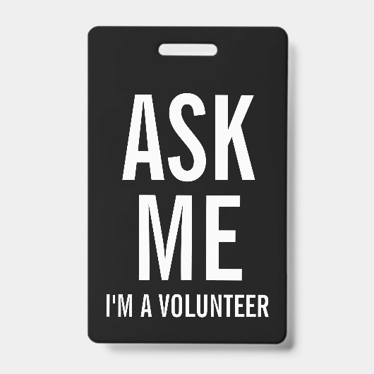 Frag| Schwarzes Volunteer-Abzeichen Ausweis (Vorderseite)