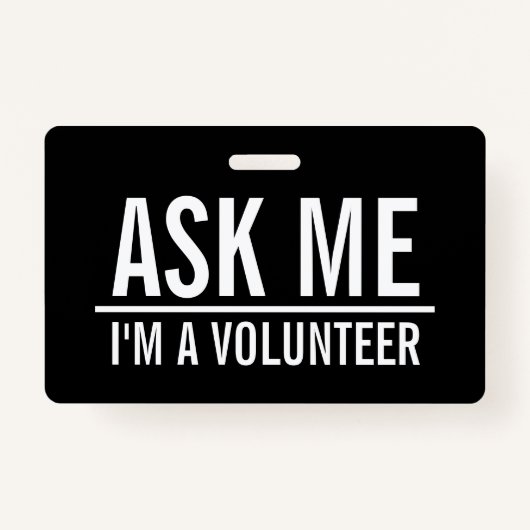 Frag| Schwarzes Volunteer-Abzeichen Ausweis (Vorderseite)