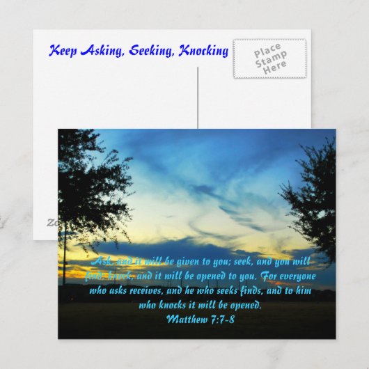 Frag, Suche, Anklicken der Postkarte behalten (Vorne/Hinten)