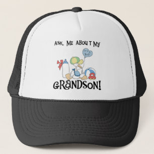 Frag über meine Grandson Tshirts und Geschenke Truckerkappe