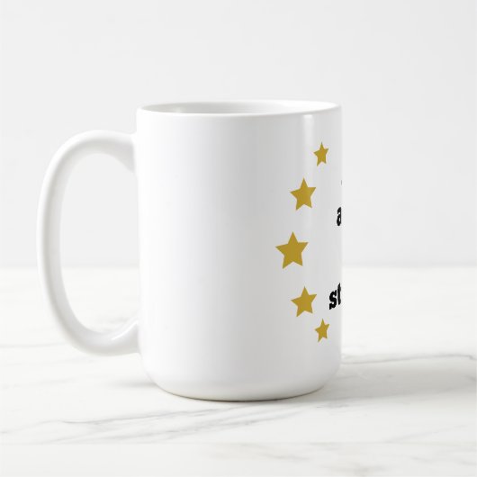 "Frag über meine Stuhlgebühr" - Black with Gold St Kaffeetasse (Links)