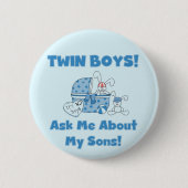 Frag über meine Zwillingsschwänze und Geschenke Button (Vorderseite)