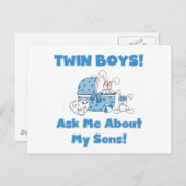 Frag über meine Zwillingsschwänze und Geschenke Postkarte (Vorne/Hinten)