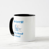 Frag über meine Zwillingsschwänze und Geschenke Tasse (Vorderseite Links)