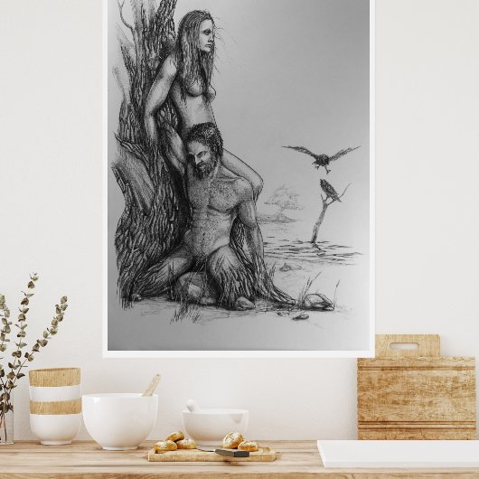 Frag und Embla Poster (Küche)