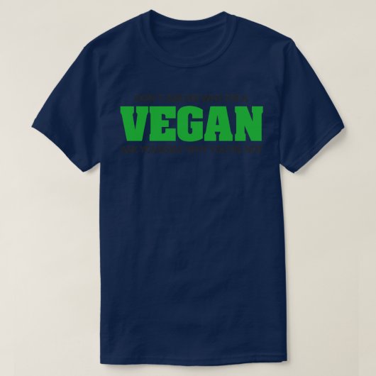 Frag, warum ich vegan bin T-Shirt (Design vorne)
