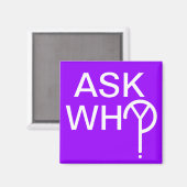 FRAG WARUM? MAGNET - LILA (Vorderseite/Rückseite)