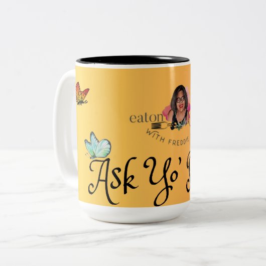 Frag yo Pastor Zweifarbige Tasse (Vorderseite Links)