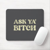 Frage dich lustige sarkastische Redewendung  Mousepad (Mit Mouse)