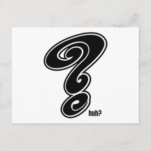 Frage ~ Frage Mark Huh Was? Postkarte