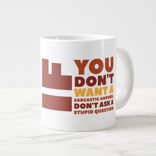 Frage Jumbo-Tasse (Vorderseite Rechts)