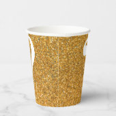 Frage Mark Bachelorette Gold Glitzer Paper Cups Pappbecher (Rechts)