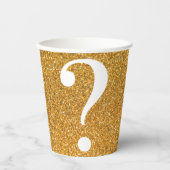 Frage Mark Bachelorette Gold Glitzer Paper Cups Pappbecher (Vorderseite)