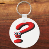 Frage Mark Face Schlüsselanhänger (Vorderseite)