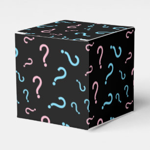 Frage Mark Gender Reveal Black Geschenkschachtel