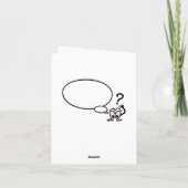 Frage-Mark-Grußkarte Karte (Rückseite)