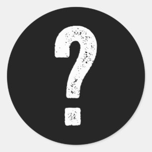 Frage Mark Guess Who Runder Aufkleber
