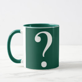Frage Mark Mystery Dare Green White Tasse