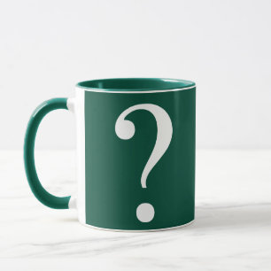 Frage Mark Mystery Dare Green White Tasse