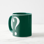 Frage Mark Mystery Dare Green White Tasse (Vorderseite Links)