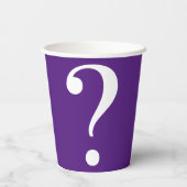 Frage Mark Mystery Dare Lila White Paper Cups Pappbecher (Rückseite)
