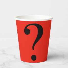 Frage Mark Mystery Dare Red Black Paper Cups Pappbecher
