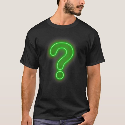 Frage Mark Neon Sign T-Shirt (Vorderseite)