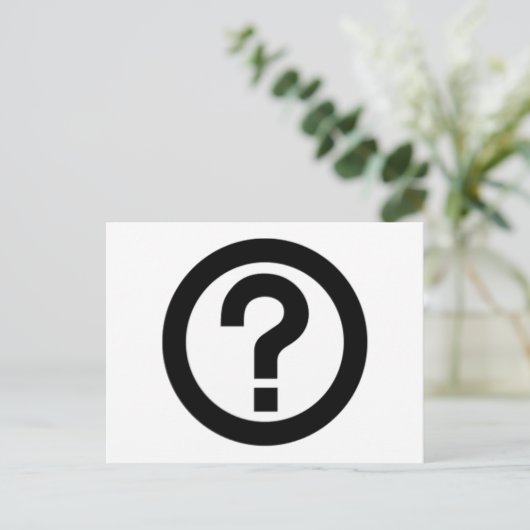 Frage Mark Sign Postkarte (Stehend Vorderseite)