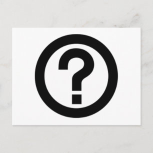 Frage Mark Sign Postkarte