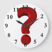 Frage Mark Wall Clock Große Wanduhr (Vorderseite)