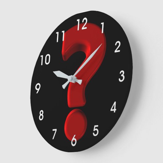 Frage Mark Wall Clock Große Wanduhr (Winkel)