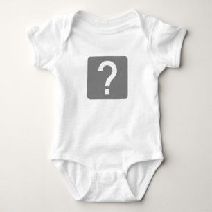 Frage-Markierungsfeld Baby Strampler