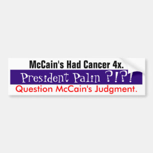 Frage McCains Urteil #1 Autoaufkleber