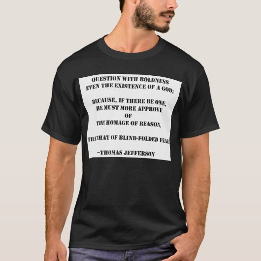 Frage mit Mutsgott TJ T-Shirt (Vorderseite)