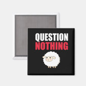 Frage Nichts Schaf Magnet (Vorderseite/Rückseite)