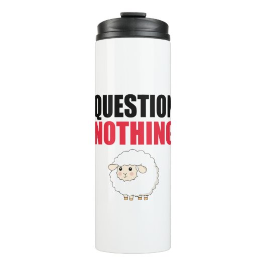 Frage Nichts Schaf Thermosbecher (Vorderseite)