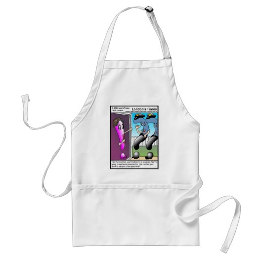 Frage Police Funny Cartoon Geschenke & T-Shirts Schürze (Vorne)