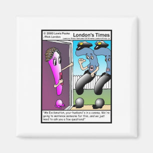 Frage Polizei Lustige Cartoon-Geschenke & T-Shirts Magnet