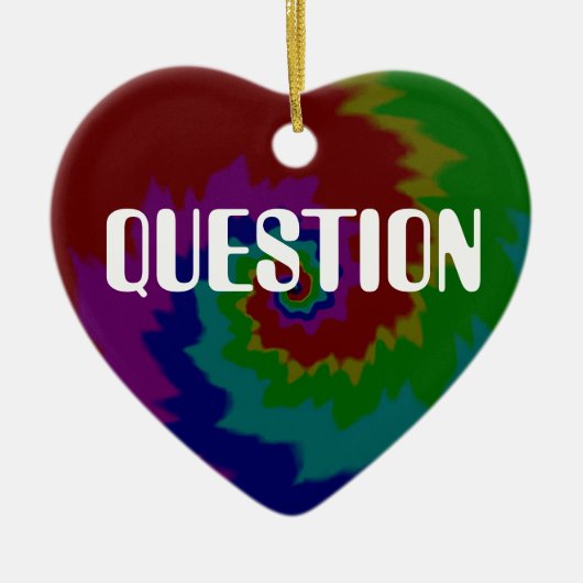 FRAGE REALITÄT KERAMIK ORNAMENT (Vorne)