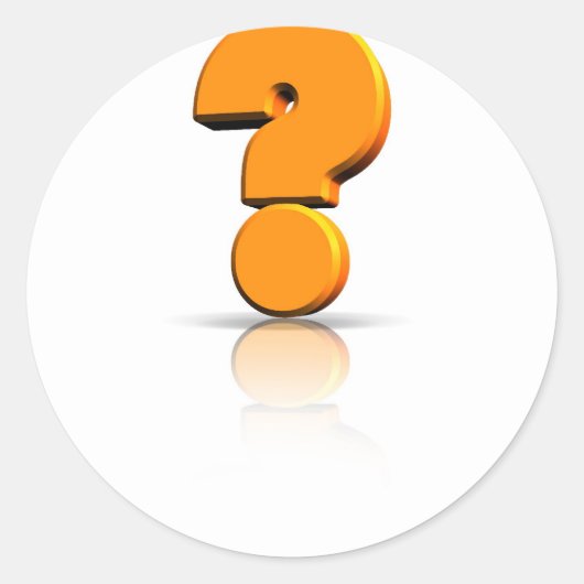 Frage Runder Aufkleber (Vorderseite)