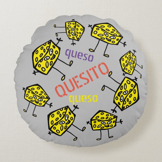 Frage Rundes Kissen (Vorderseite)