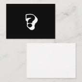 Frage, Termineinladung, kühne moderne Schwarz-weiß Hinweiskarte (Vorne/Hinten)