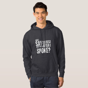 Frage- und Antwortzeit nach dem Sprechen Hoodie