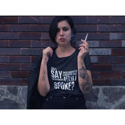 Frage- und Antwortzeit nach dem Sprechen T-Shirt