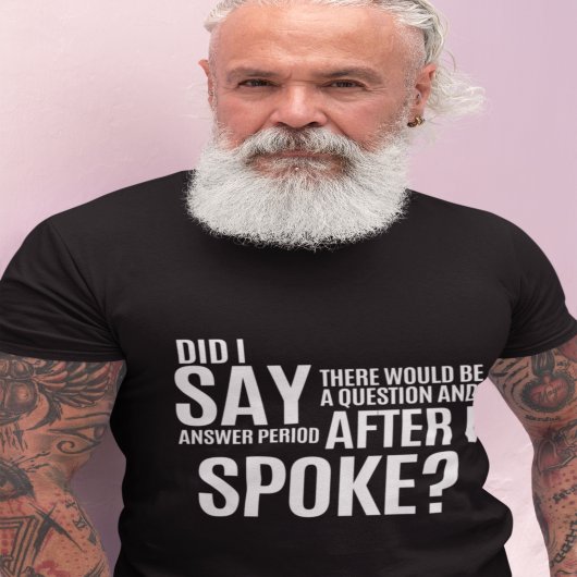 Frage- und Antwortzeit nach dem Sprechen T-Shirt