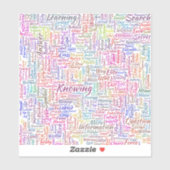 Frageanhang Nuage Motss TextMotif-Meldung Aufkleber (Blatt)